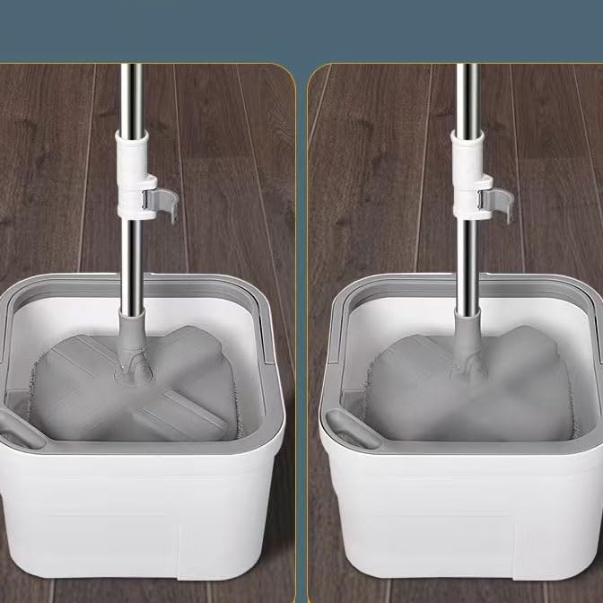 Mop Spray Cleaning Rotating Bucket Square Home No Hand Wash Floor Flat Set