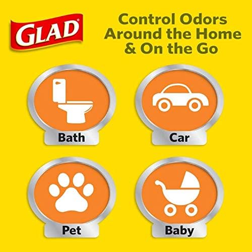 Glad Odor Shield 4 Gallon Household or On the Go Trash Bags Fresh Clean Scent (156 bags) (Pack of 3)