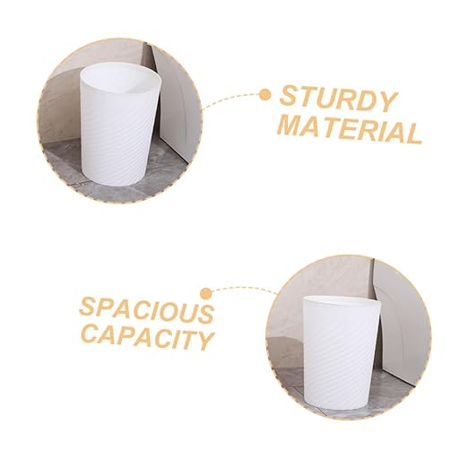 Office Trash Can with Press Ring Small Plastic Waste Basket for Bathroom Bedroom Kitchen and Household Use and Versatile Garbage Can for Small Spaces