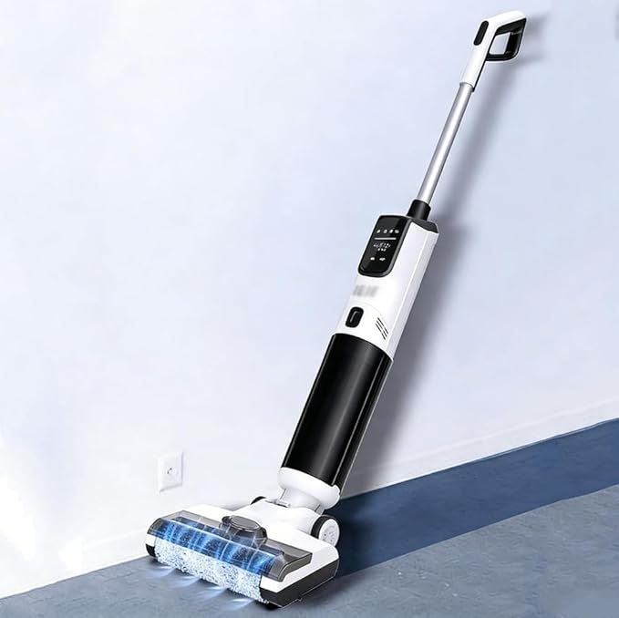 Wet Dry Corded Vacuum Cleaner40 Minutes Long RuntimeDual-Sided Edge Cleaning Lightweight Floor Cleaner