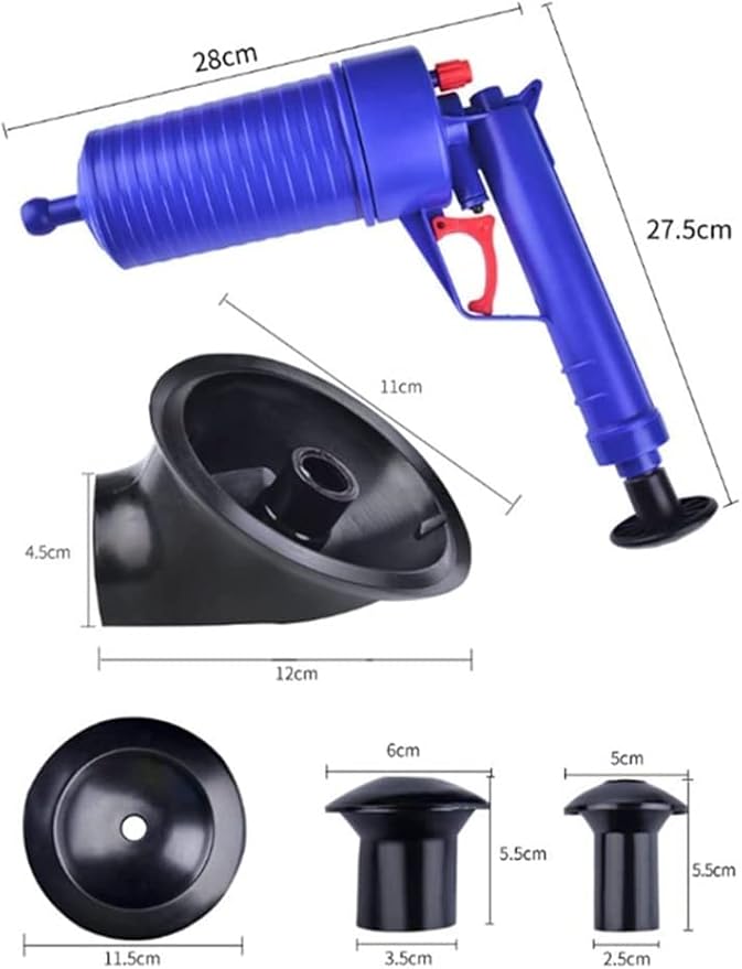 Air Pump Cleaner Dredge Toilet Plunger Sink Pipe Clogged Remover Bathroom Pipe Bathtub Kitchen Toilet Cleaning Tools Colorless odorless Cold and Heat Resistant Non-Slip Easy to Clean