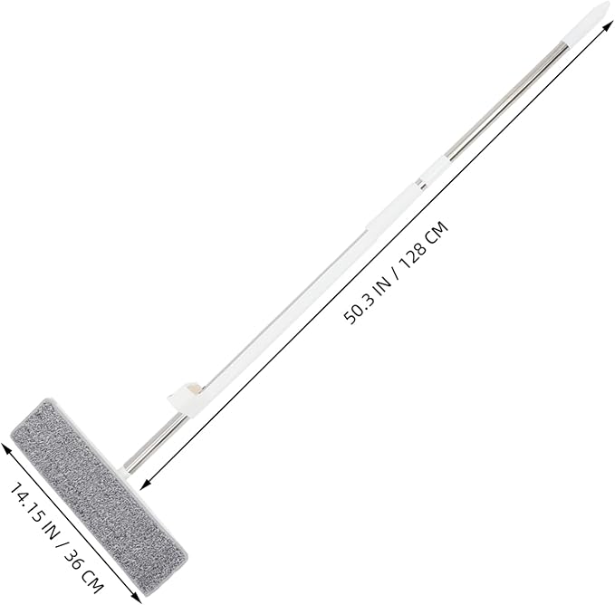 VALICLUD 36cm Multifunctional Flat Mop Set Self-Washing 3-Piece Wet and Dry Mop for Household Use with Microfiber Pads for Wood and Tile Floors