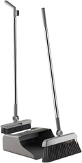 Broom With Dust Combo Set: Adjustable Handle  Compact Folding Cleaner Vertical Storage Design | For Home Apartment Kitchen Bedroom Kitchen Bedroom