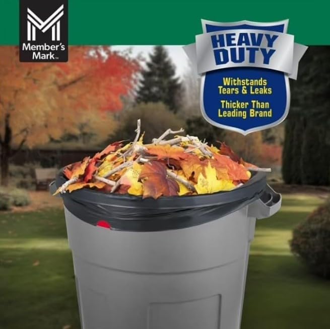Member' Mark Heavy Duty 39-Gallon Yard Trash Bags Unscented ~ (90 Count).