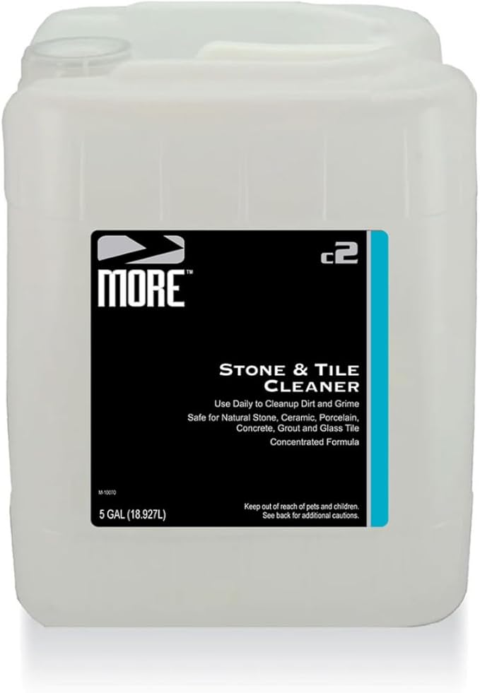 MORE - Stone &amp Tile Cleaner - Grout &amp Floor Cleaner for Natural Stone Marble Concrete Ceramic &amp Porcelain - Water-Based Grout Cleaner for Tile Floors - Concentrated Formula - pH Neutra