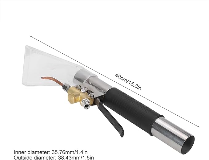 Manual Cleaning Extractor Carpet Extractor Wand Tool Durable Stainless Steel for Stains on Carpet Auto Upholstery Furniture Designed for Removing Dust and Absorbing Water