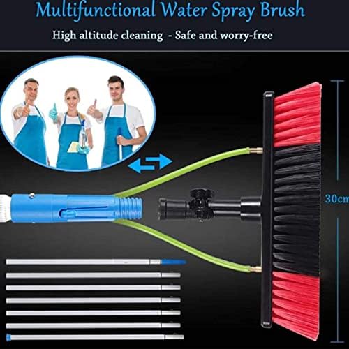 Telescopic Pole Kit Cleaning Brushphotovoltaic Cleaner Window Cleaning Pole Water Fed Pole Kit Window Cleaning Brush with Extended Handle and Water Hose Solar Panel Cleaning Kit with Extens