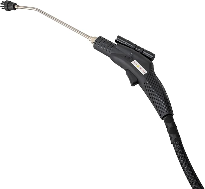 1800W Steam Cleaner High Pressure High Temperature Steam Cleaning Machine Multifunction Handheld Steam Cleaning for Kitchen Car Stoves Windows FloorsLong Hose (Black)