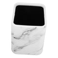 PRETYZOOM Modern Marble Pattern Trash Can Double Layer Kitchen Waste Basket Opening for Easy Disposal Material for Home Office