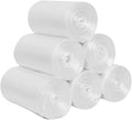 Veemoon 6 Rolls Thickened Plastic Trash Bags for Bathroom Bedroom and Kitchen Wastebaskets 45x50cm Flat Open Garbage Liners with Perforated Tear Feature Multipurpose Home Use