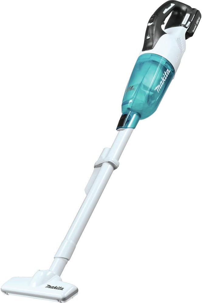 Makita XLC03R1WX4 18V LXT Lithium-Ion Compact Brushless Cordless Vacuum Kit Trigger W/Lock (2.0Ah) White
