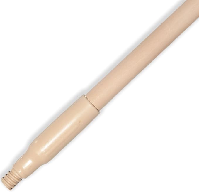 SPARTA Fiberglass Broomstick Replacement Broom Handle with Acme Threaded Tip for Industrial Cleaning Tools Fiberglass 60 Inches Tan (Pack of 12)