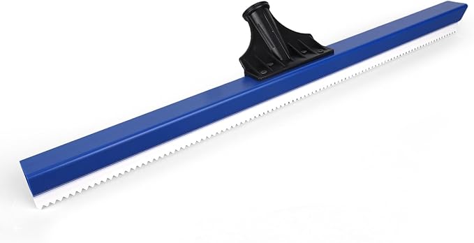23.6in/60cm Epoxy Squeegee with 0.16in/0.4cm Notched Teeth Floor Squeegee for Self Leveling Cement Urethane Epoxy Floor Tool for Garage Driveway Wall Applications