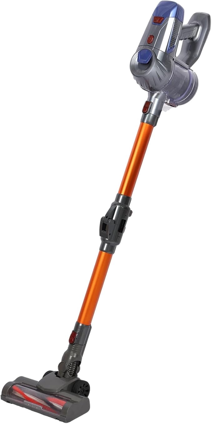 hatleues 150W Cordless Vacuum Cleaner with 10KPa Strong Suction - 40min Runtime Detachable Battery Lightweight Stick Vacuum Cleaners for Hardwood Floors/Carpet/Pet Hair Orange