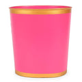 Jaye's Studio Mattie Oval Waste Basket for Bathroom Decorative Gold Trim &amp Finish Hand-Painted Handcrafted Metal Wastebasket Garbage Bin &amp Trash Bin for Bedroom Office 12 x 10 x 8 (Pi
