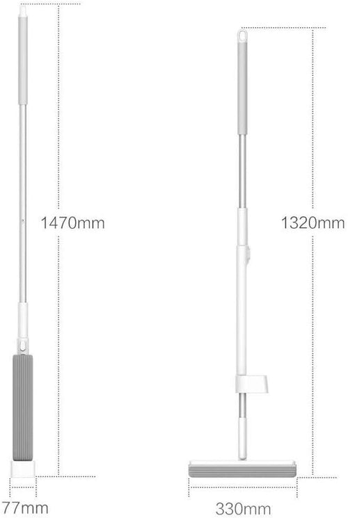 180° Foldable Mop Can Be Stored in A Standing Position -Click Change of Rubber Cotton Household Hand-Washing  Wet and Dryy