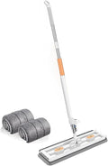 Large Flat Mop Set Rotation Floor Tool with 2/4/6 Microfibre Mop Pads Absorbent Storage Household Tool