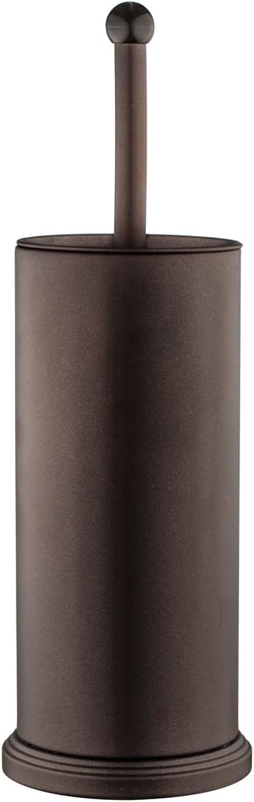 Home-it Toilet Bowl Brush and Holder - Bronze Bathroom Accessories Covered Toilet Brush Compact Space Saving Deep Cleaning for Tall Toilet Bowl Great Scrubber Cleaner