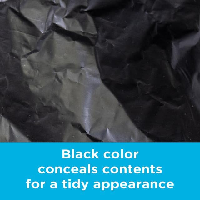 Large Black Trash Bags 55-60 Gallon Heavy Duty 150 Count High Density 22 Micron 38 x 60 Ideal for Schools Janitorial Bathrooms