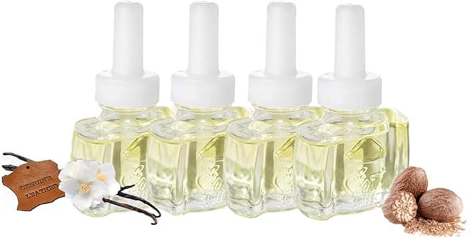 Scent Fill Vanilla Suede Plug in Air Freshener Refills 4 Scented Oil Refills