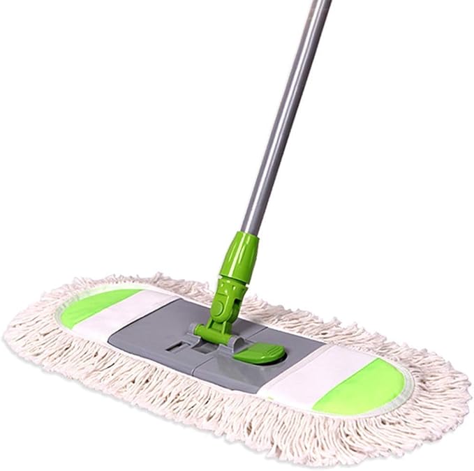 Mop - Hardwood Floor Mop with Washable PadsRotation Dust Flat Mop with Long Stainless Steel Handle for Home Office Floor Cleaning