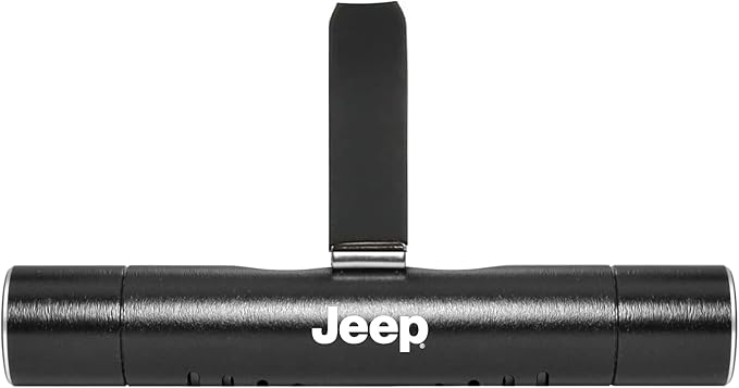 iPick Image for Jeep Car AC Vent Air Freshener Black Clip with adjustable window and 10 Refill Sticks Official Licensed