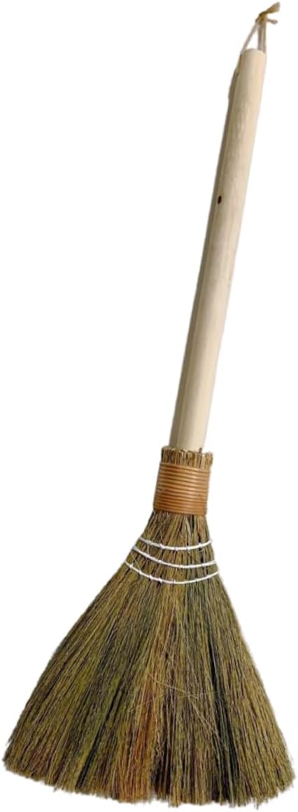 Detachable Handle Hand Woven Broom Handmade Small Broom for Home Tabletop Outdoor Cleaning