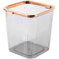 Kichvoe Portable Transparent Trash Waste Bin for Home Office Simple Design for Bedroom Kitchen Rubbish Container for Organization