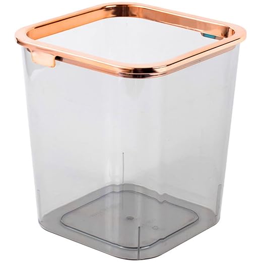 Kichvoe Portable Transparent Trash Waste Bin for Home Office Simple Design for Bedroom Kitchen Rubbish Container for Organization