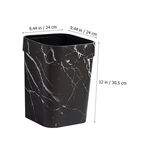 Capacity Square Waste Basket Plastic Office Trash Can Bathroom Accessories Decor