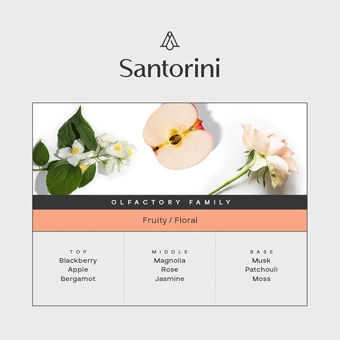 AromaPlan Hotel Home Luxury Scents Santorini 5.07 Fl Oz (150ml) | Fragrance for Cold Air &amp Waterless Diffuser Oil | Home Luxury &amp Hotel Scent for Aromatherapy-USA MadeBigger Bottle &amp Lo
