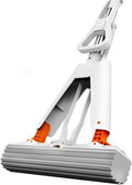 Sponge Mop Absorbs Water and Squeezes By Folding The Glue Cotton in Half