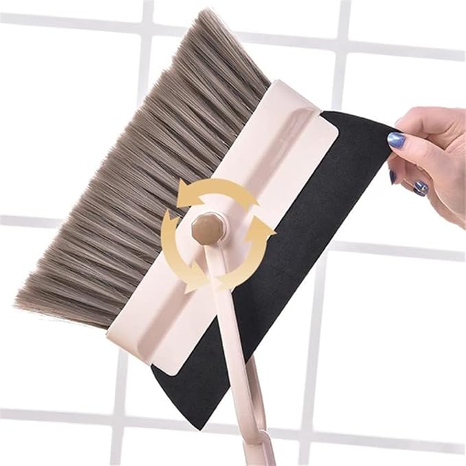 Floor Cleaner 2-in-1 Broom Wiper Set Sweeper Household Hair Soft Dustpan Practical Creative Dustless Multifunct