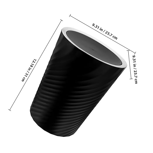 Garbage Bin with Lid 10L Medium Plastic Wastebasket Rubbish Bin for Home Office Bathroom Bedroom Kitchen Storage