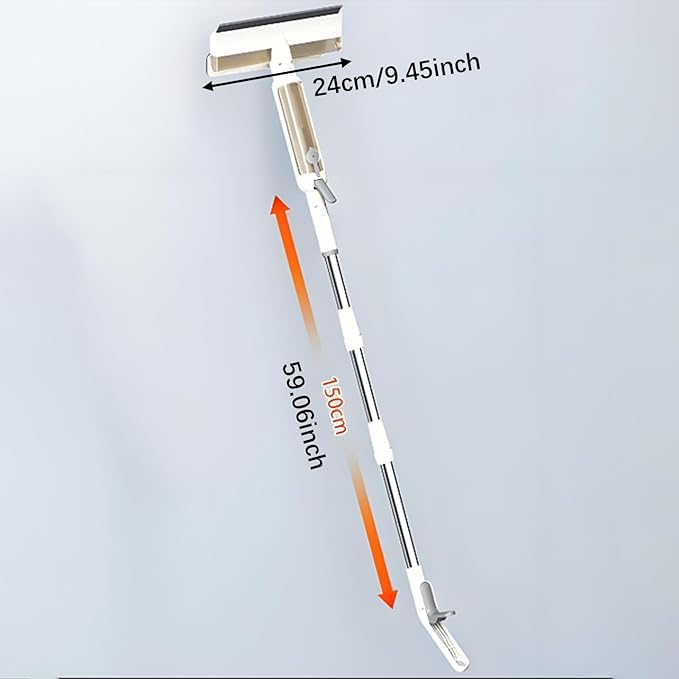 Double Side Mist Retractable Window Cleaner Window Spray Cleaning Brush Non Slip Handle Glass Cleaning Equipment for Home 3 Cotton Tips