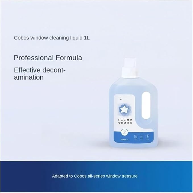 1L Window Cleaner (Compatible with Ecovacs WINBOT Series W2/W2 PRO/W2S PRO/W1 PRO/W1S PRO/W1S/W960/W920/880) Window Glass Cleaning Solution(1pcs)