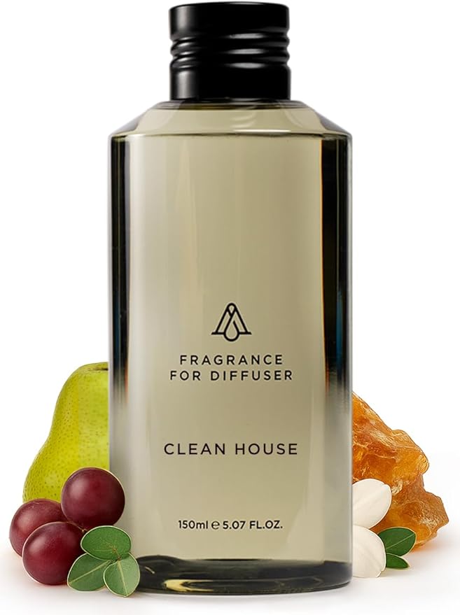 AromaPlan Scents Clean Smelling Essential Oils Clean House (5 Fl Oz /148ml)-Fresh Scent Essential Oil for Diffuser USA Fragrance Bigger Bottle Bolder Aroma &amp Longer Lasting