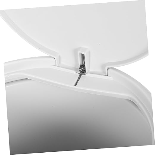 PRETYZOOM Press Trash Can with Lid White Wastebasket for Home Office and Bedroom Versatile Trash Container for Easy Waste Disposal