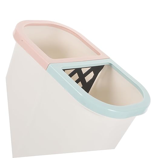 Plastic Trash Can Dual Compartment Bin for Home and Office Waste Management