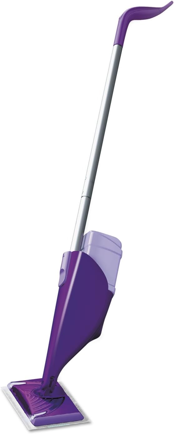 Swiffer 92811CT WetJet Mop Starter Kit 46-Inch Handle Silver/Purple 2/Carton