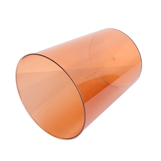 Modern Simple Orange Flower Bucket and Trash Can Medium Size Plastic Creative Storage Wastebasket for Home Office Bedroom Use