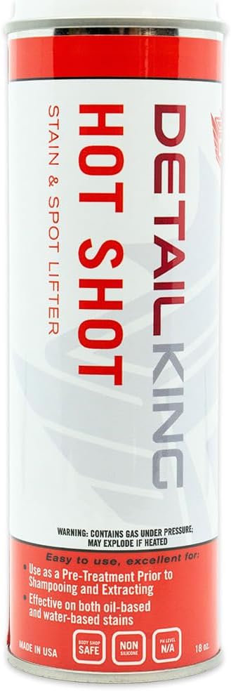 Detail King Hot Shot Plus Stain Remover (3 Pack) - Spray Cleaner - Removes Tough Stains from Carpet &amp Upholstery