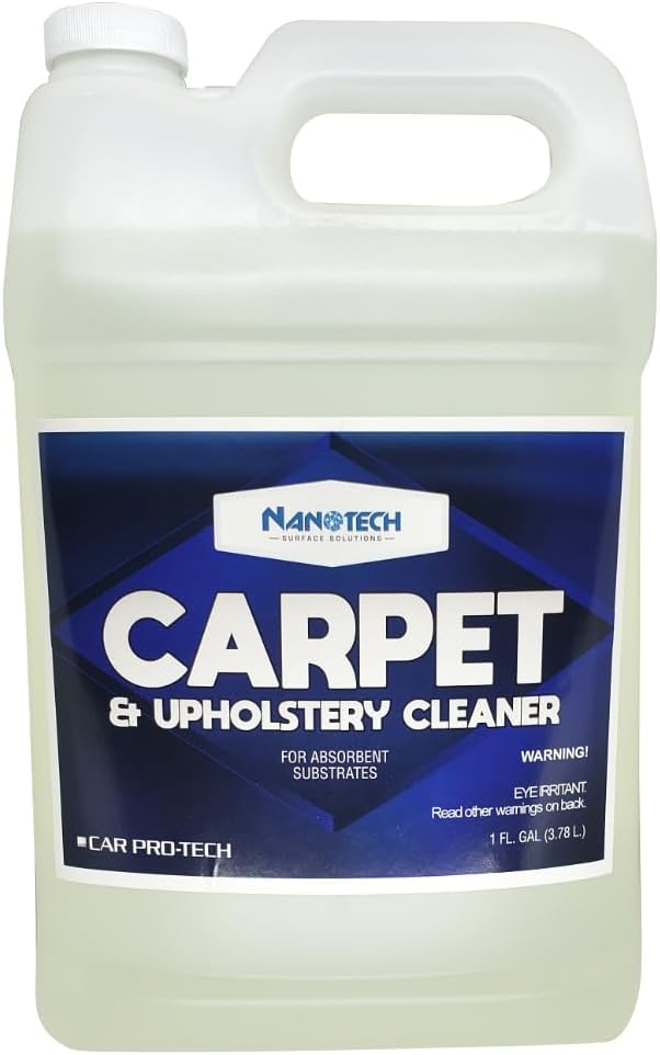 Nanotech Surface Solutions Carpet &amp Upholstery Cleaner- Low-Foaming Effective Stain Remover for Upholstery and Fabrics (1 Gallon)