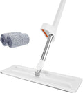 Floor Cleaning Mop – Microfiber Flat Apparatus Stainless Steel Wringer Wet Dry Dust Device with Durabll Reusable Pad | Perfect Use for Home Office Kitchen Bathroom Surfaces Care and Housework