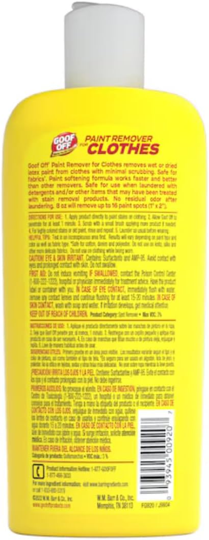 Carpet Paint &amp Stain Remover – 8 oz | Professional Cleaner for Rugs &amp Upholstery | Removes Latex Paint Acrylic &amp Tough Stains