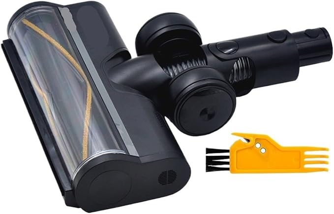 Vacuum Electric Floor BrushCompatible For DreameT30 R10 R30 R20 Floor Soft Roller Brush Head Attachment With LED Dust Lights(Black)