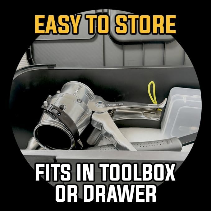 SILIGUN™ PRO Compact 24:1 Caulking Gun - No Drip Caulk Gun - Patent Design - Lightweight Aluminum Frame - Works with all 10 oz Tubes (SILIGUN PRO Complete Kit)