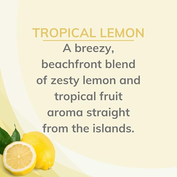 Citrus Magic Odor Eliminating Air Freshener Spray Tropical Lemon 3-Ounce Pack of 3