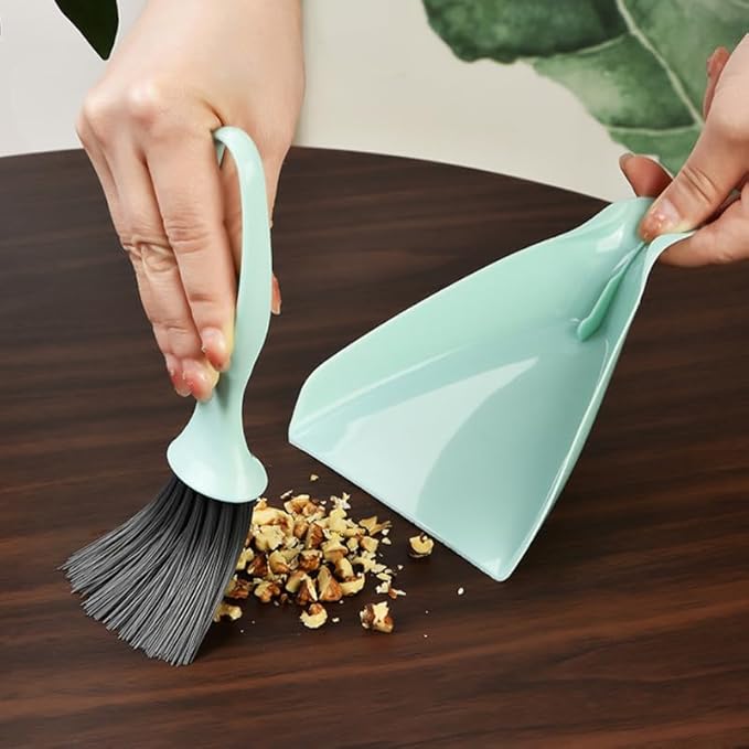 Cabilock Mini Dustpan and Brush Set 4 Sets Small Broom and Dustpan Set Desktop Cleaning Tool Accessories for Desktop Computer Keyboard Car Window