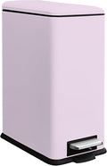 8 Gallon Step Trash Can with Soft Close Lid 30L Stainless Steel Garbage Can Fingerprint Resistant with Removal Inner Bucket Pink Trash Can for Home Kitchen Laundry Room Office Bathroom